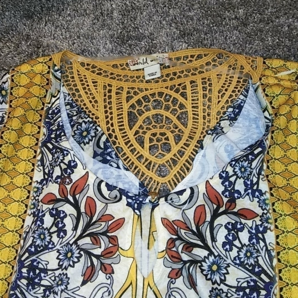world Unity Large Boho Top - Picture 3 of 7